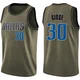 Moussa Cisse ＃30 Men's Swingman Green Dallas Mavericks Salute to Service Jersey