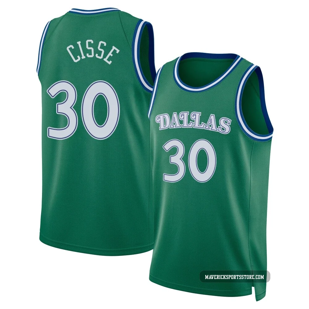 Moussa Cisse ＃30 Youth Swingman 2025/26 Dallas Mavericks Green Classic Edition Jersey