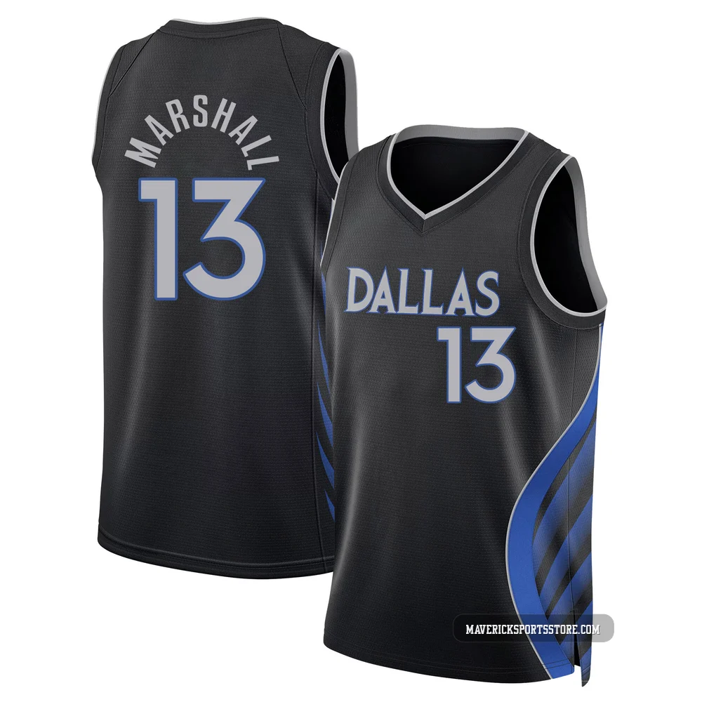 Naji Marshall ＃13 Youth Swingman 2025/26 Dallas Mavericks Black City Edition Jersey