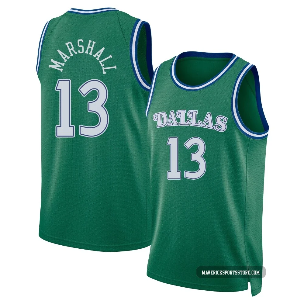 Naji Marshall ＃13 Youth Swingman 2025/26 Dallas Mavericks Green Classic Edition Jersey