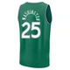 P.J. Washington ＃25 Men's 2025/26 Dallas Mavericks Fast Break Green Classic Edition Jersey