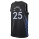 P.J. Washington ＃25 Men's Swingman 2025/26 Dallas Mavericks Black City Edition Jersey