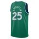 P.J. Washington ＃25 Men's Swingman 2025/26 Dallas Mavericks Green Classic Edition Jersey