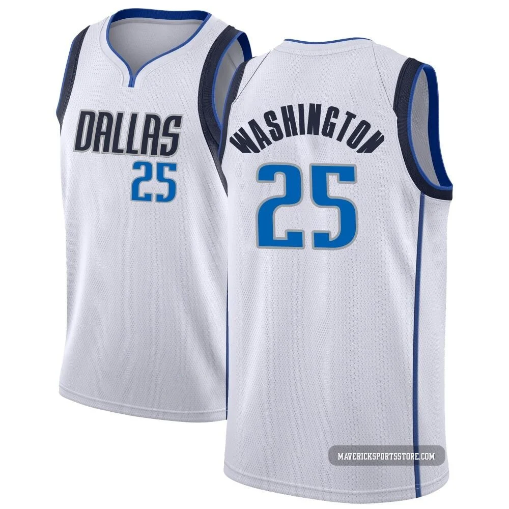 P.J. Washington ＃25 Men's Swingman White Dallas Mavericks Jersey - Association Edition