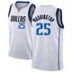 P.J. Washington ＃25 Men's Swingman White Dallas Mavericks Jersey - Association Edition