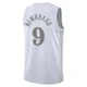 Ryan Nembhard ＃9 Men's Swingman 2024/25 Dallas Mavericks White City Edition Jersey