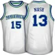 Steve Nash ＃13 Men's Authentic White Dallas Mavericks Throwback Jersey