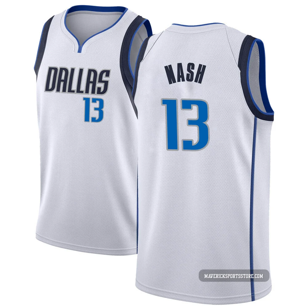 Steve Nash ＃13 Youth Swingman White Dallas Mavericks Jersey - Association Edition