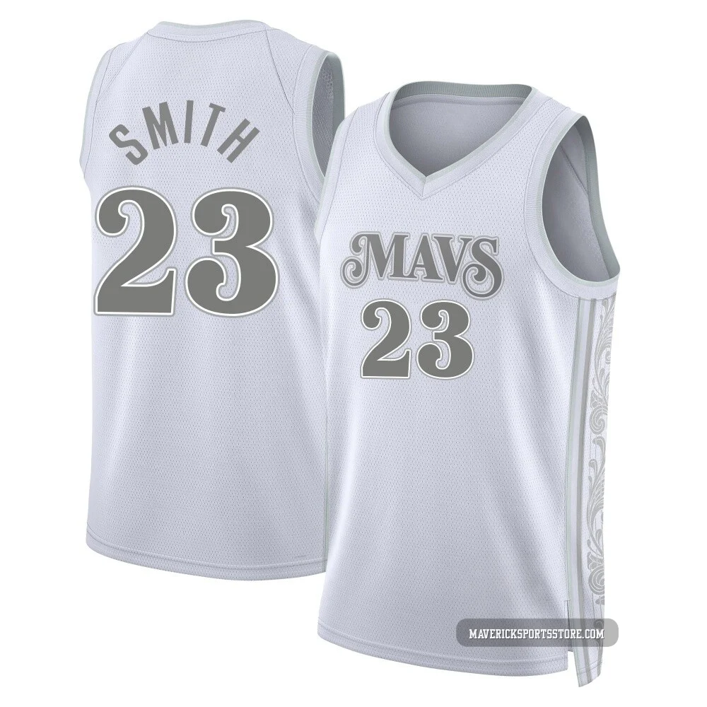 Tyler Smith ＃23 Men's Swingman 2024/25 Dallas Mavericks White City Edition Jersey