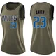 Tyler Smith ＃23 Women's Swingman Green Dallas Mavericks Salute to Service Jersey
