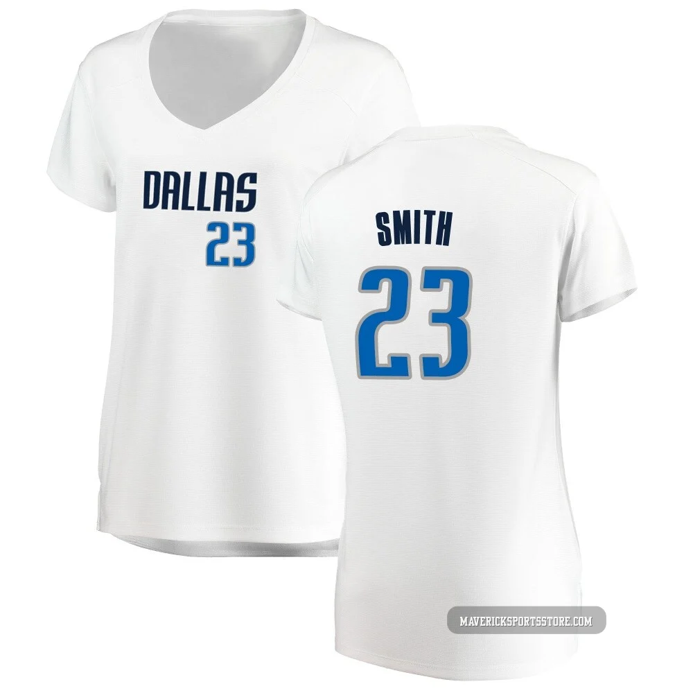 Tyler Smith ＃23 Women's White Dallas Mavericks Fast Break Jersey - Association Edition