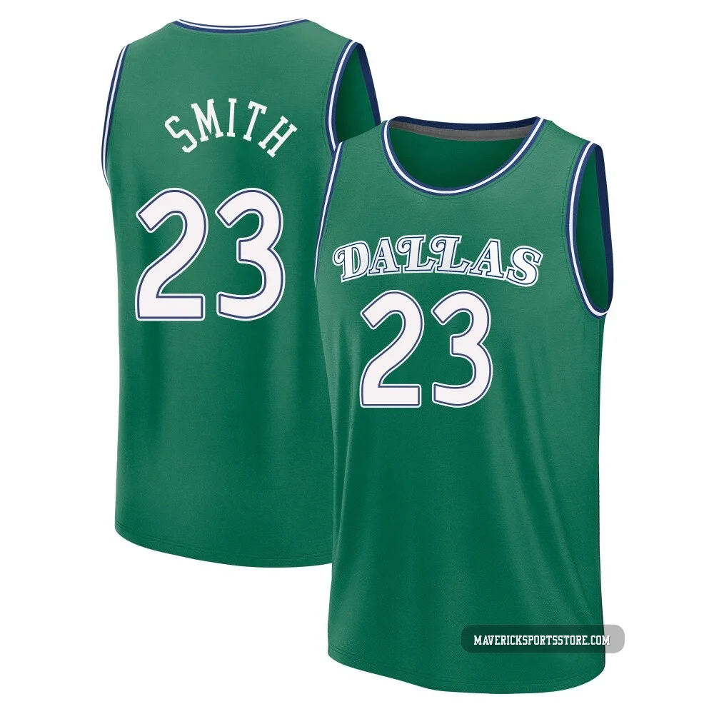 Tyler Smith ＃23 Youth 2025/26 Dallas Mavericks Fast Break Green Classic Edition Jersey